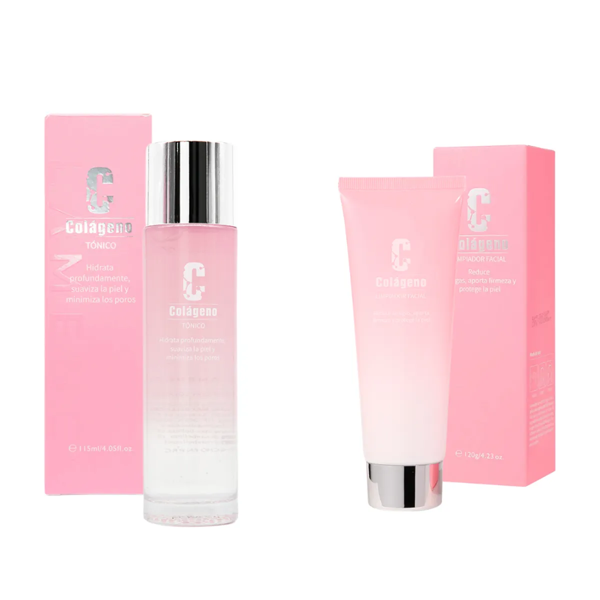 FLAMENCO - Kit Colágeno Cuidado Dela Piel Tónico serum limpiador Regalo