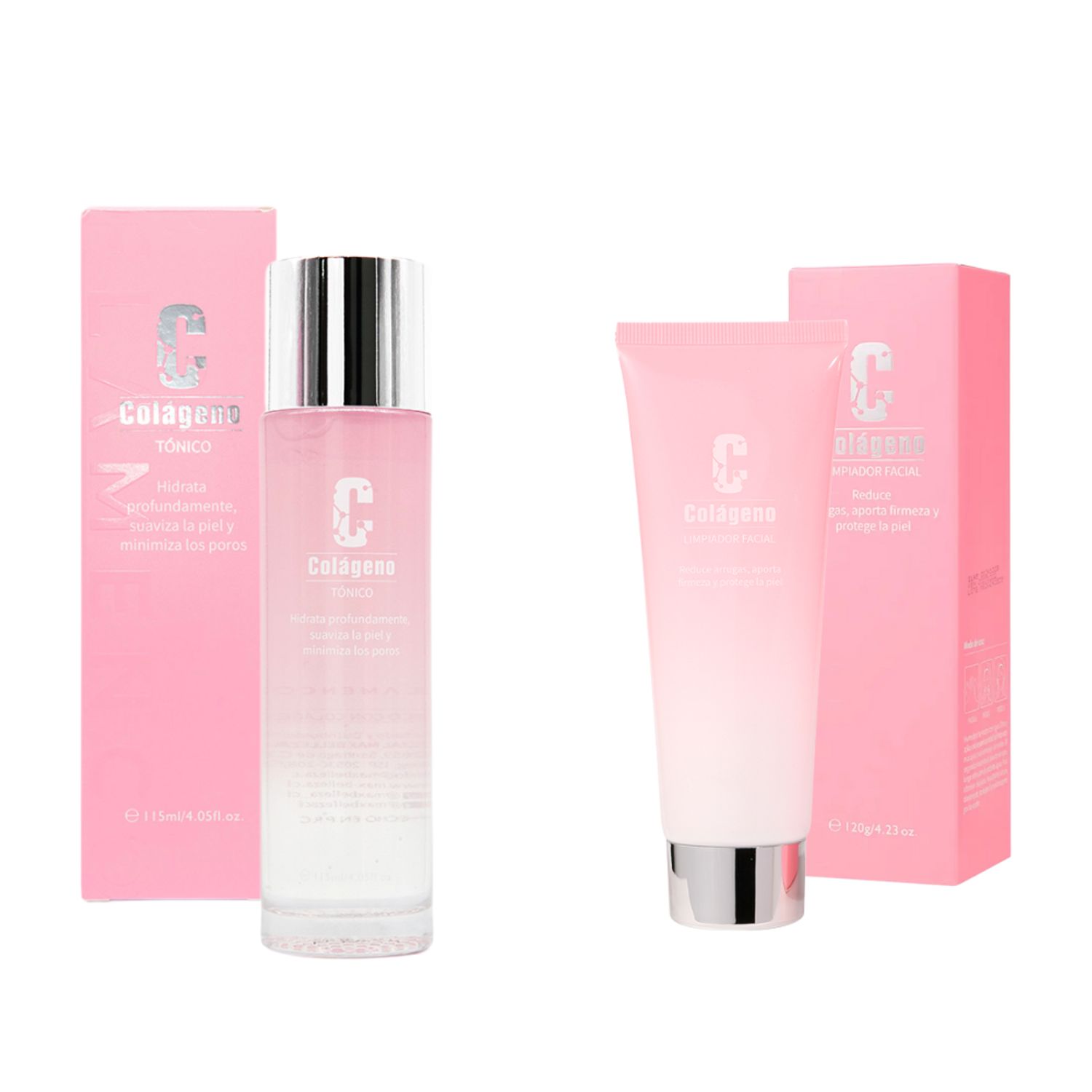 FLAMENCO Kit Colágeno Cuidado Dela Piel Tónico serum limpiador