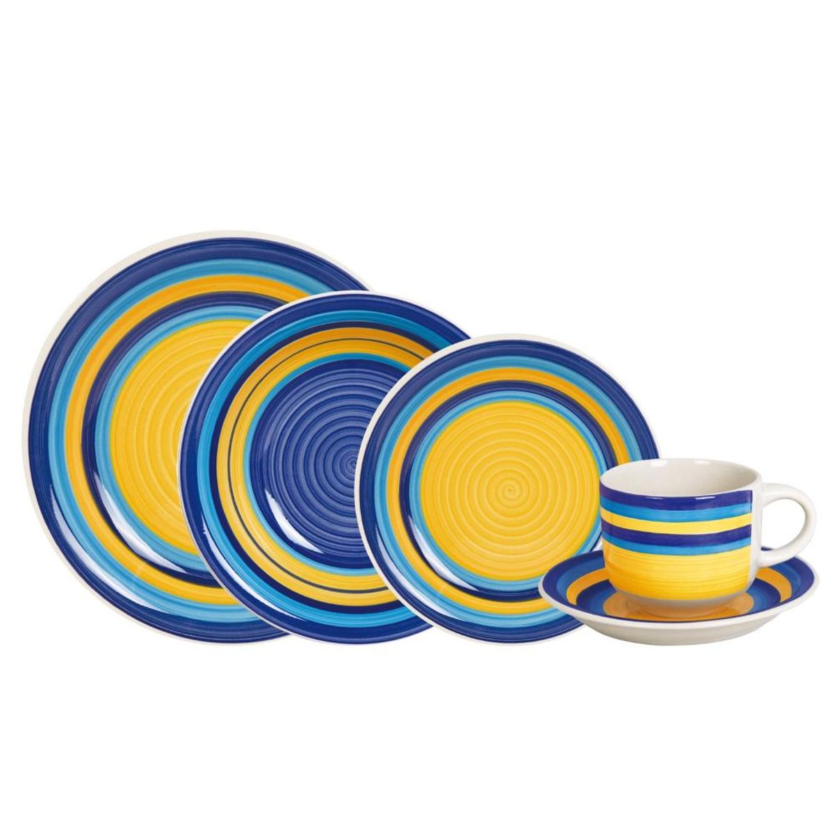 HALLEN - Juego de Vajilla Cerámica 30 Piezas Toledo