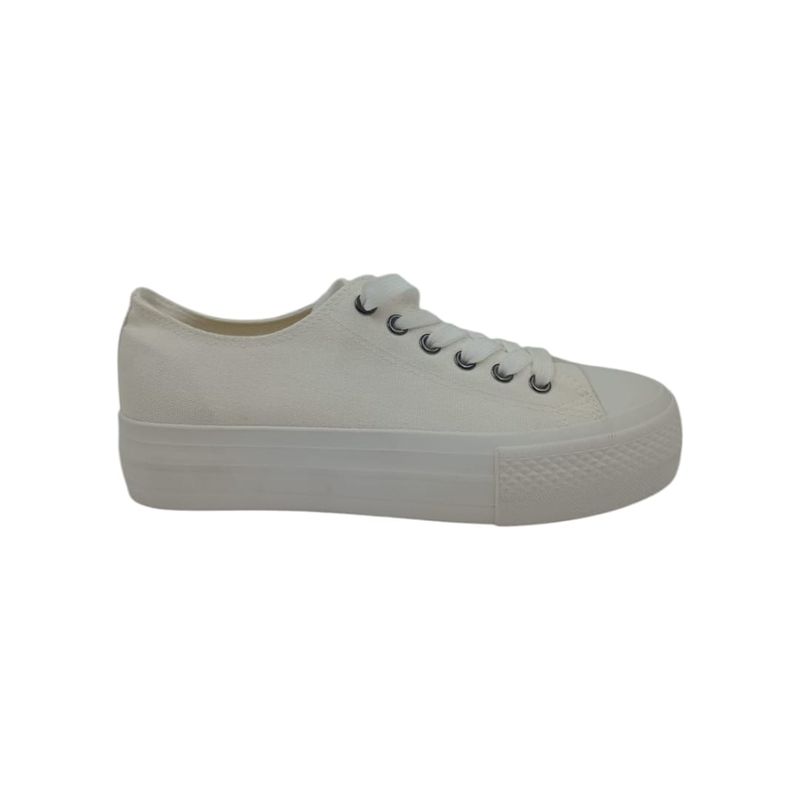 HERIEL - Zapatilla Blanca Plataforma Mujer