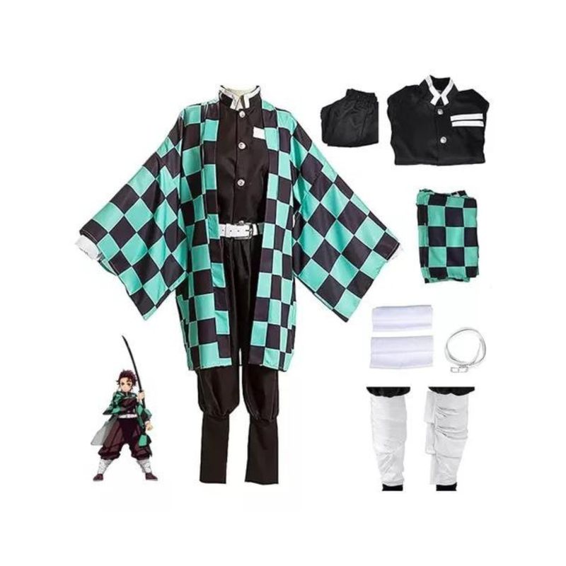FROM MEIGGS - Disfraz Halloween Adultos Y Niños - Demon Slayer - Tanjiro