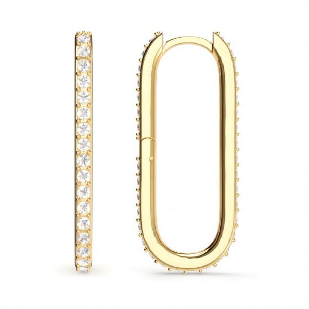 BLOOM CRYSTAL - Argollas Rectangulares y versátil con Cristal de Austria