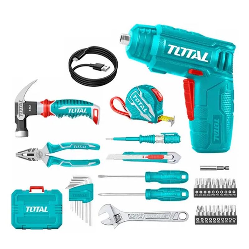 TOTAL TOOLS - Kit Maleta Herramientas Manuales 38 Pcs Total Thkthp10386