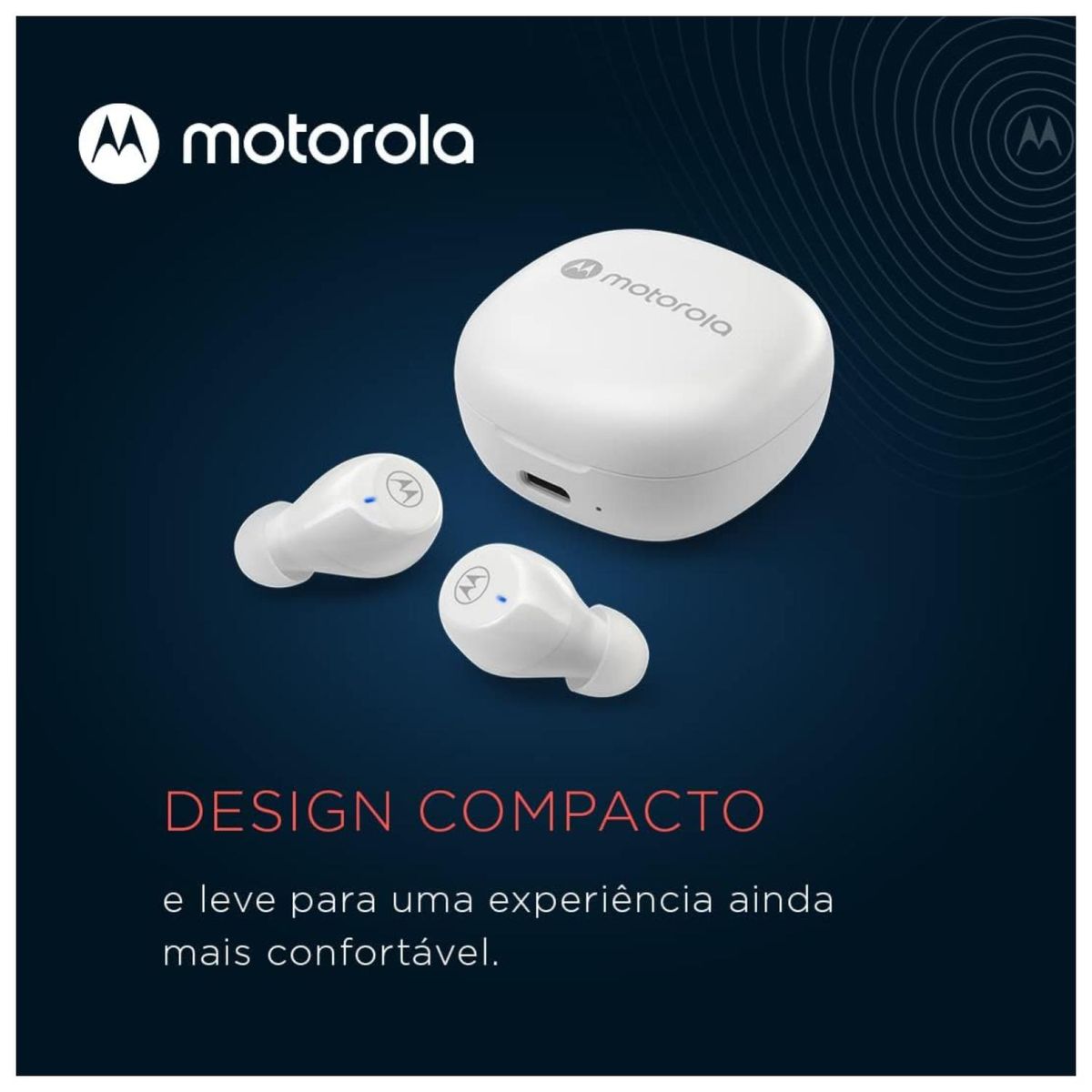 MOTOROLA - Audifonos Bluetooth TW IPX5 Recargables Moto Buds 105 Blanco