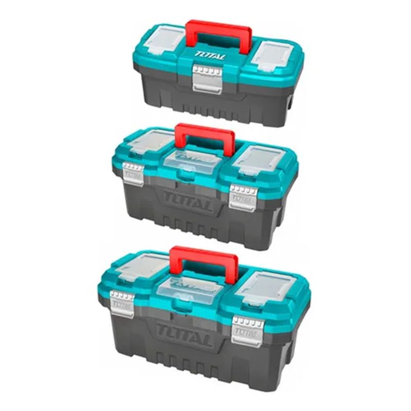 TOTAL TOOLS - 3 Caja Organizador Porta Herramientas 14 17 Y 20 PuLG Total