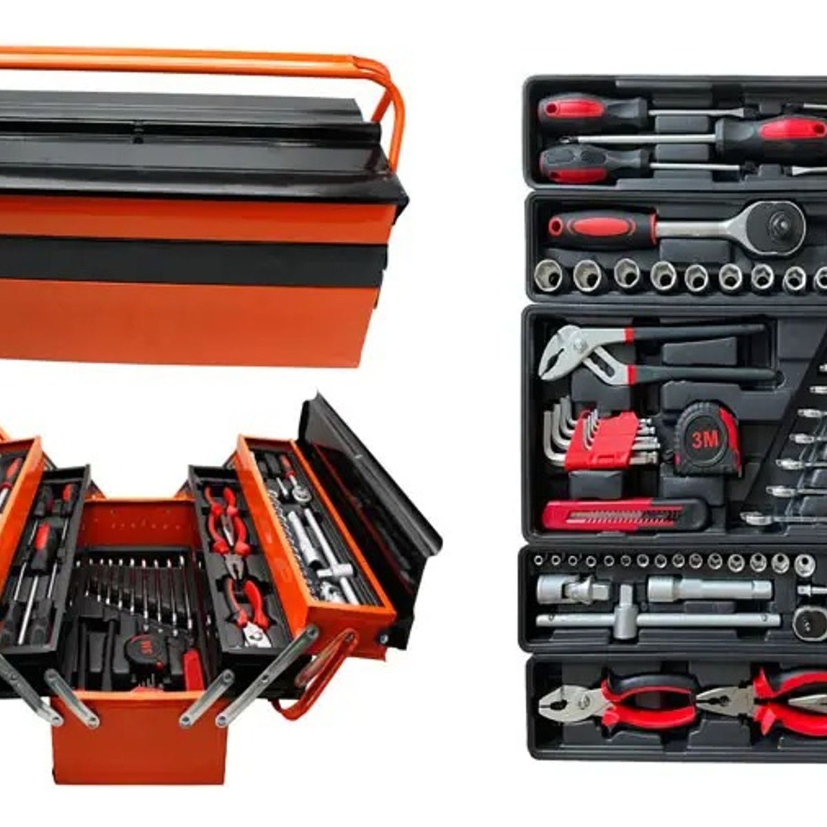 GENERICO - Caja Herramientas 168 Piezas Llaves Hexagonales Dados