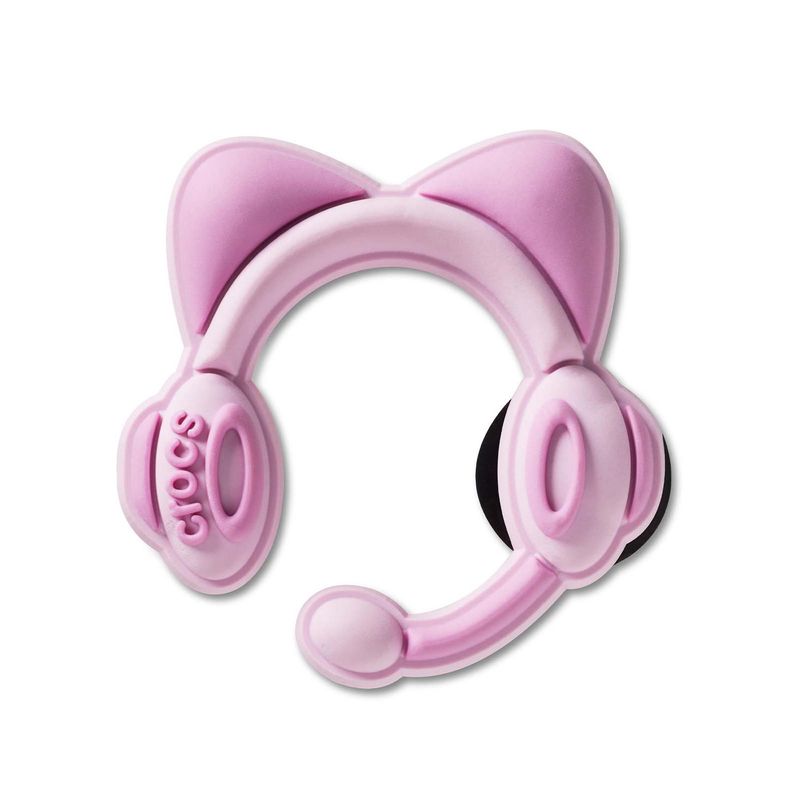 CROCS - Jibbitz Crocs Audífonos Con Oreja De Gato Rosado CROCS