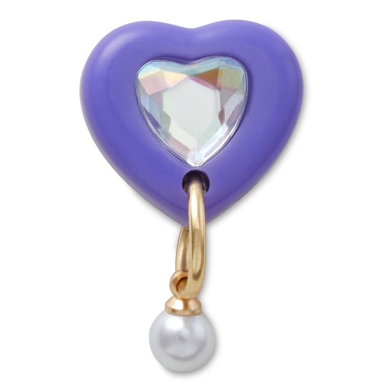 CROCS - Jibbitz Crocs Perla Corazón Púrpura Morado CROCS
