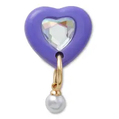 CROCS - Jibbitz Perla Corazón Púrpura Morado