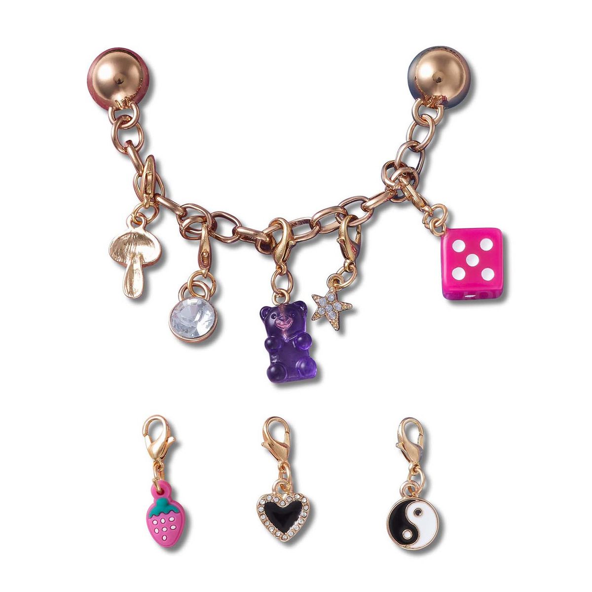 CROCS - Jibbitz Crocs Cadena Con Charms Dorado Pack 5 CROCS