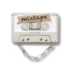 CROCS - Jibbitz Cassette Con Cadena Mixtape Blanco