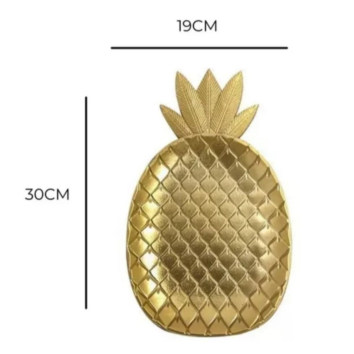 GENERICO - Pack 2 Bandejas de Piña Gold Decorativas