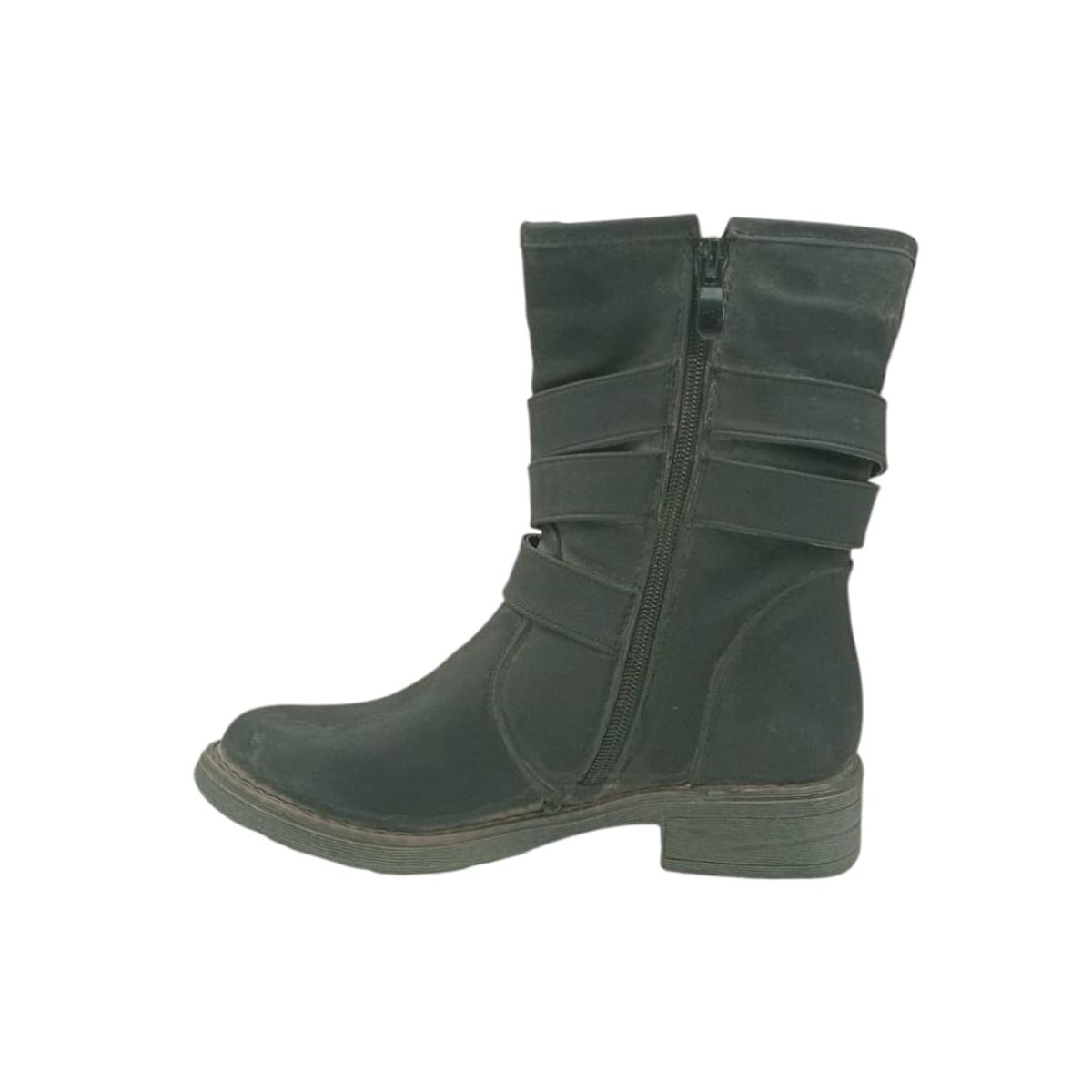 HERIEL - Bota Negra Taco Bajo Mujer