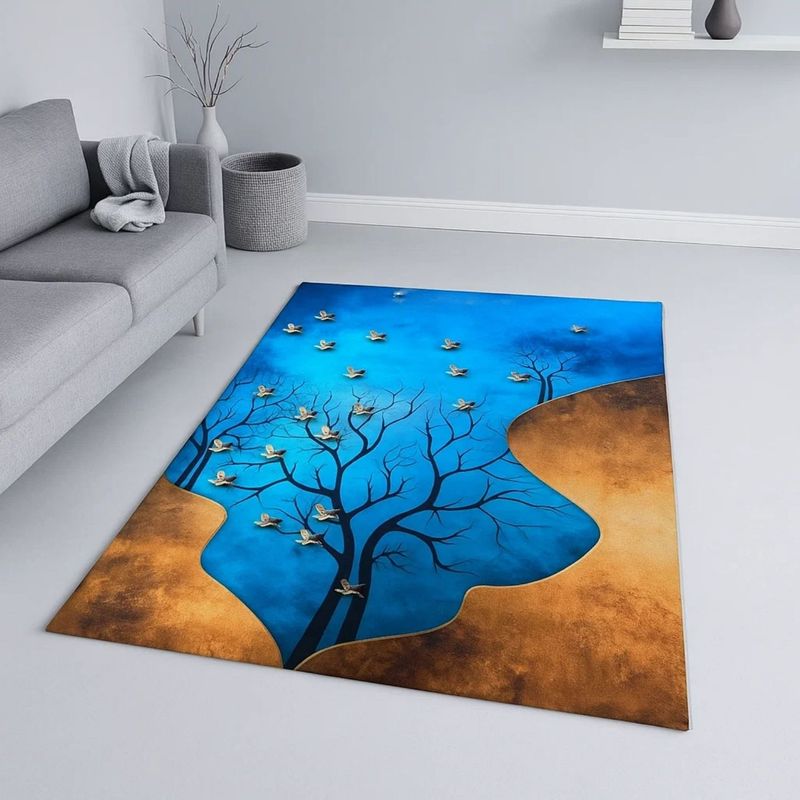 GENERICO - Alfombra Antideslizante Grande 140x200cm Estampada Moderna Para Piso