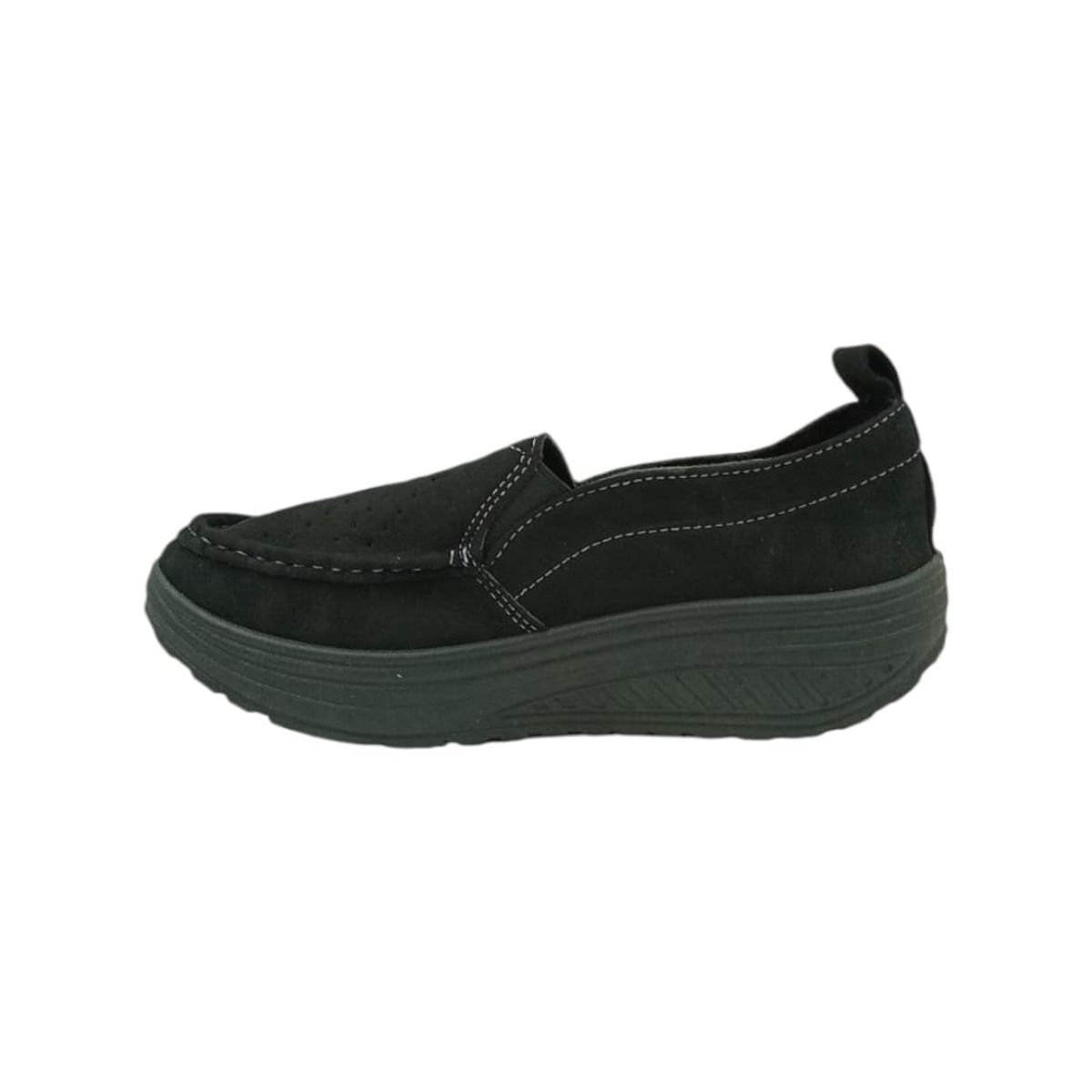 HERIEL - Mocasín Negro Plataforma Mujer