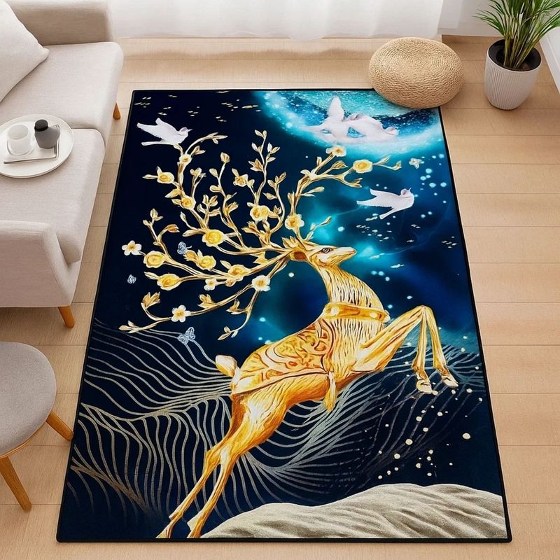 GENERICO - Alfombra Antideslizante Grande 140x200cm Estampada Moderna Para Piso