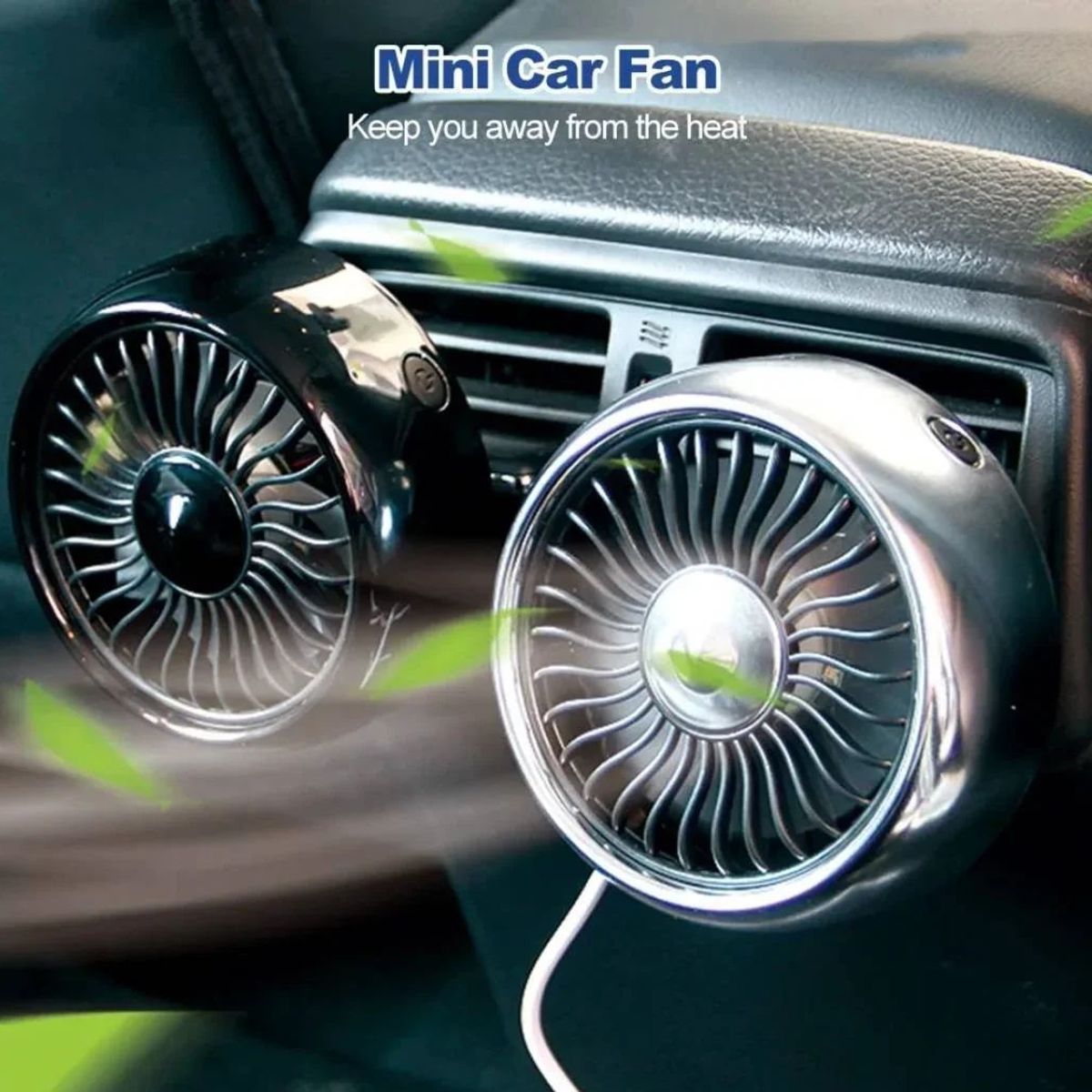 GENERICO - MINI VENTILADOR USB VEHICULO 3 VELOCIDADES