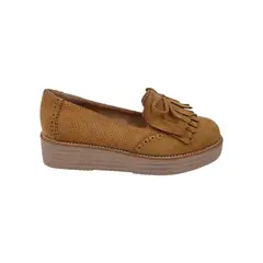 HERIEL - Mocasín Camel Plataforma Mujer