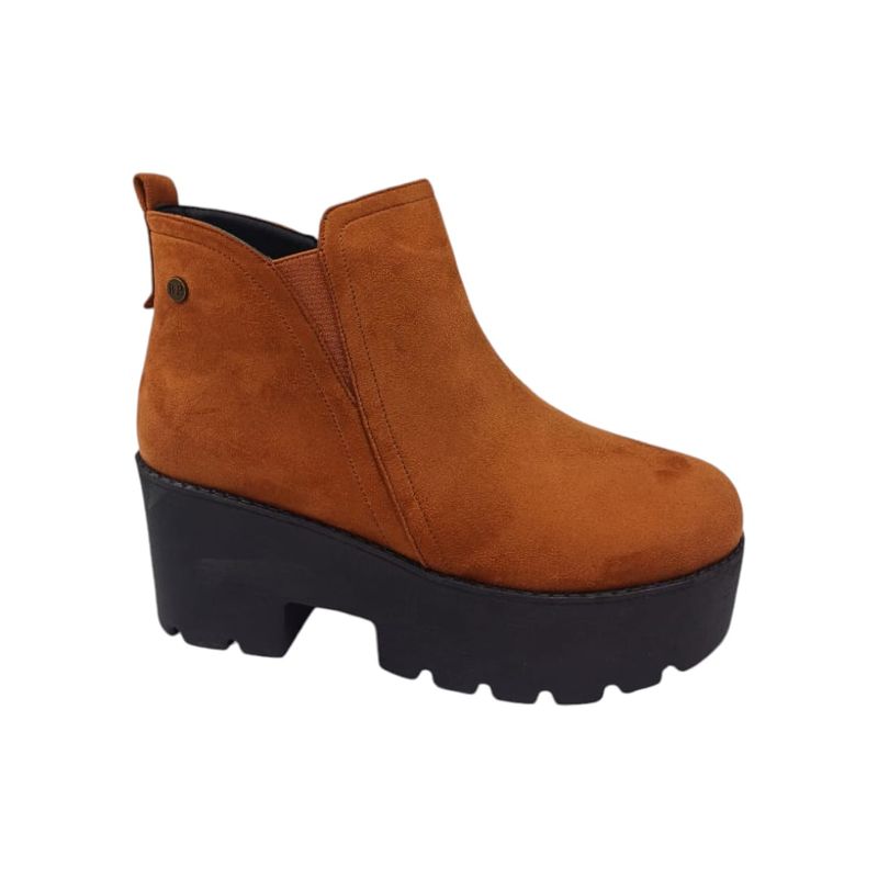 HERIEL - Botín Camel Plataforma Mujer.