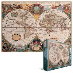EUROGRAPHICS - 6000-1997 ORBIS GEOGRAPHICA WORLD MAP PUZZLE