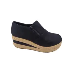 HERIEL - Zapato Panchita Negro Gamuza.