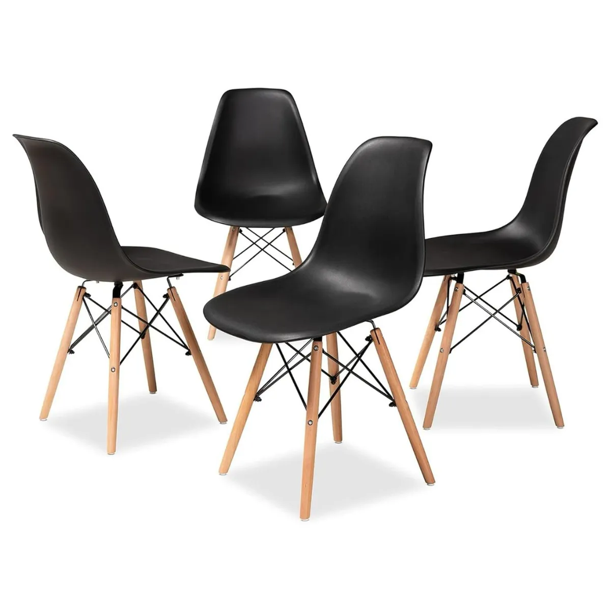 ALTERNATIVE - Pack 4 Sillas Eames Negro