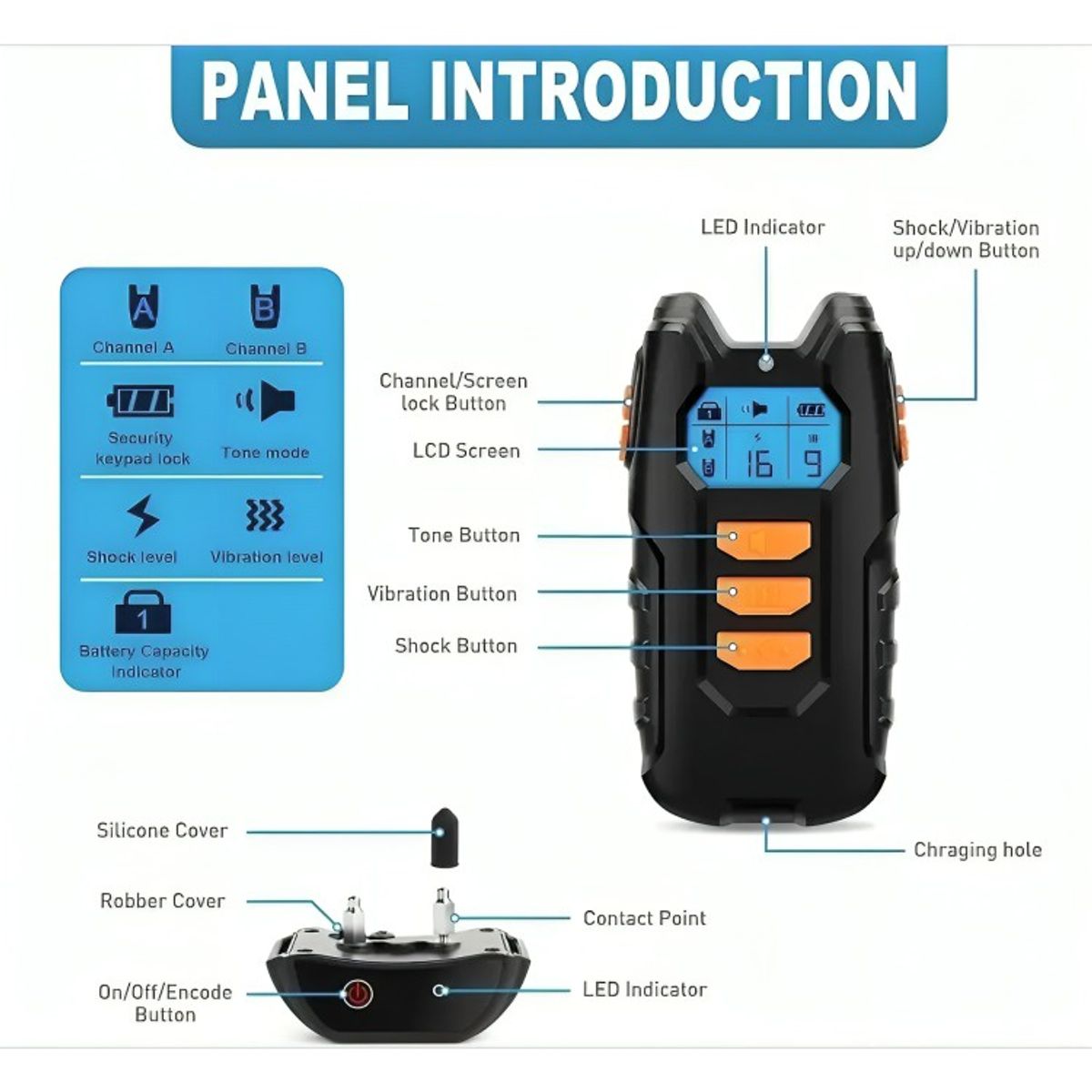 GENERICO - Collar De Entrenamiento De Perro Eléctrico Para Mascotas