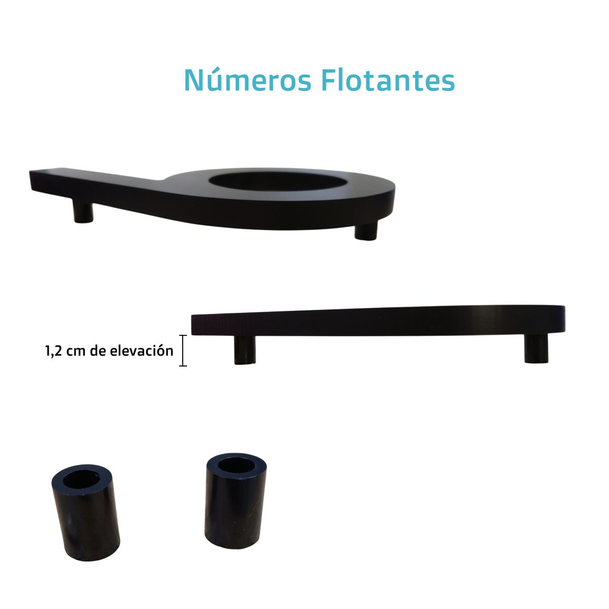 GENERICO - Números Flotantes De Dirección De Casa 15,2 Cm - Aluminio