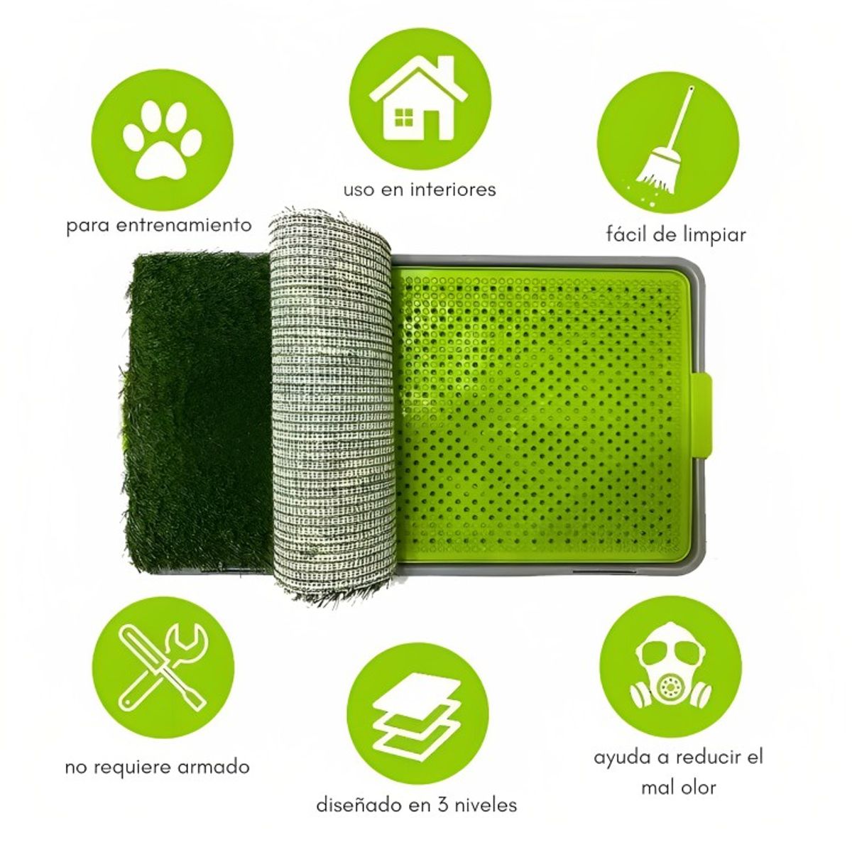 GENERICO - Baño Ecológico Sanitario Mascotas Talla M  Adiestramiento