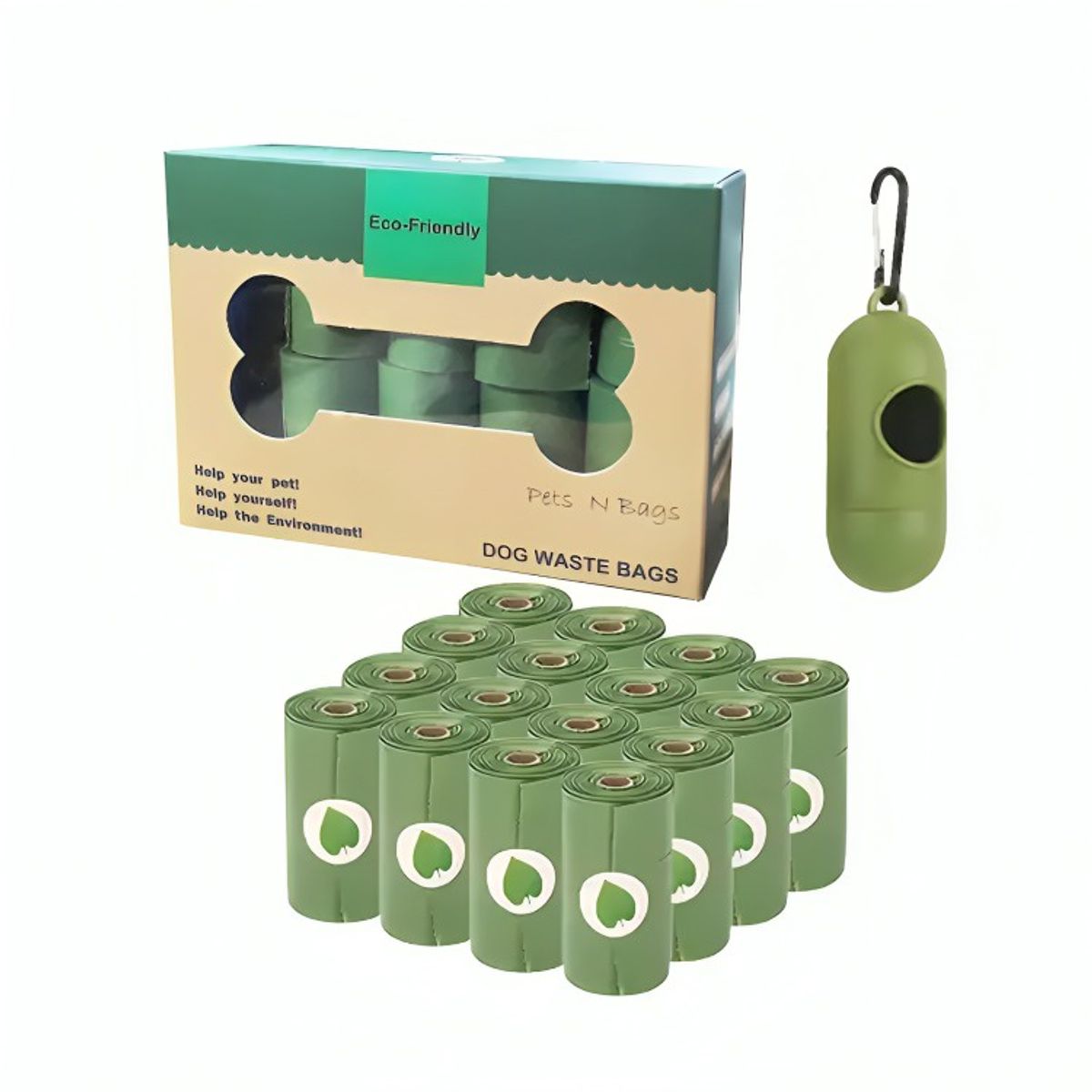 GENERICO - Bolsas Ecologica Desecho De Mascotas 16 Rollos De 15 Bolsas