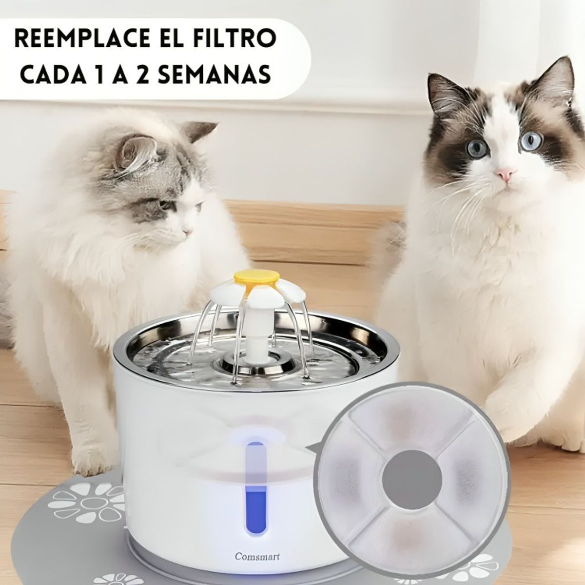 GENERICO - Pack 12 Filtros Bebedero Fuente Agua Eléctrico Gato Perro