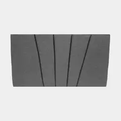 MUEBLES HVM - Respaldo HVM 15P Felpa Gris Lineal Felpa