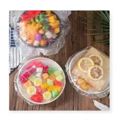 GENERICO - Bolsas Elásticas Para Conservación Alimentos Fundas 100 Pcs Blanco