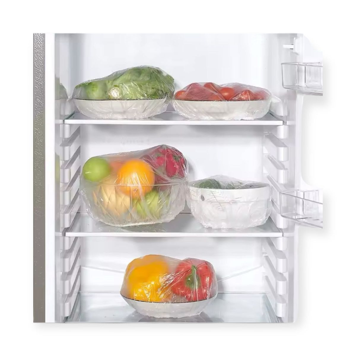 GENERICO - Bolsas Elásticas Para Conservación Alimentos Fundas 100 Pcs Blanco