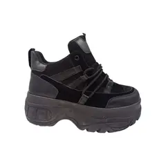 HERIEL - Zapatilla Negra Plataforma Mujer