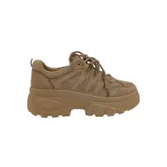 HERIEL - Zapatilla Camel Plataforma Mujer