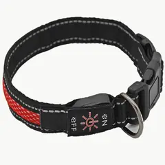 GENERICO - Collar Luz LED 3 modos Luz carga USB Perros Gatos Talla S