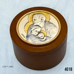 GENERICO - Joyero Caja porta rosario de Madera de nogal y Plata 925