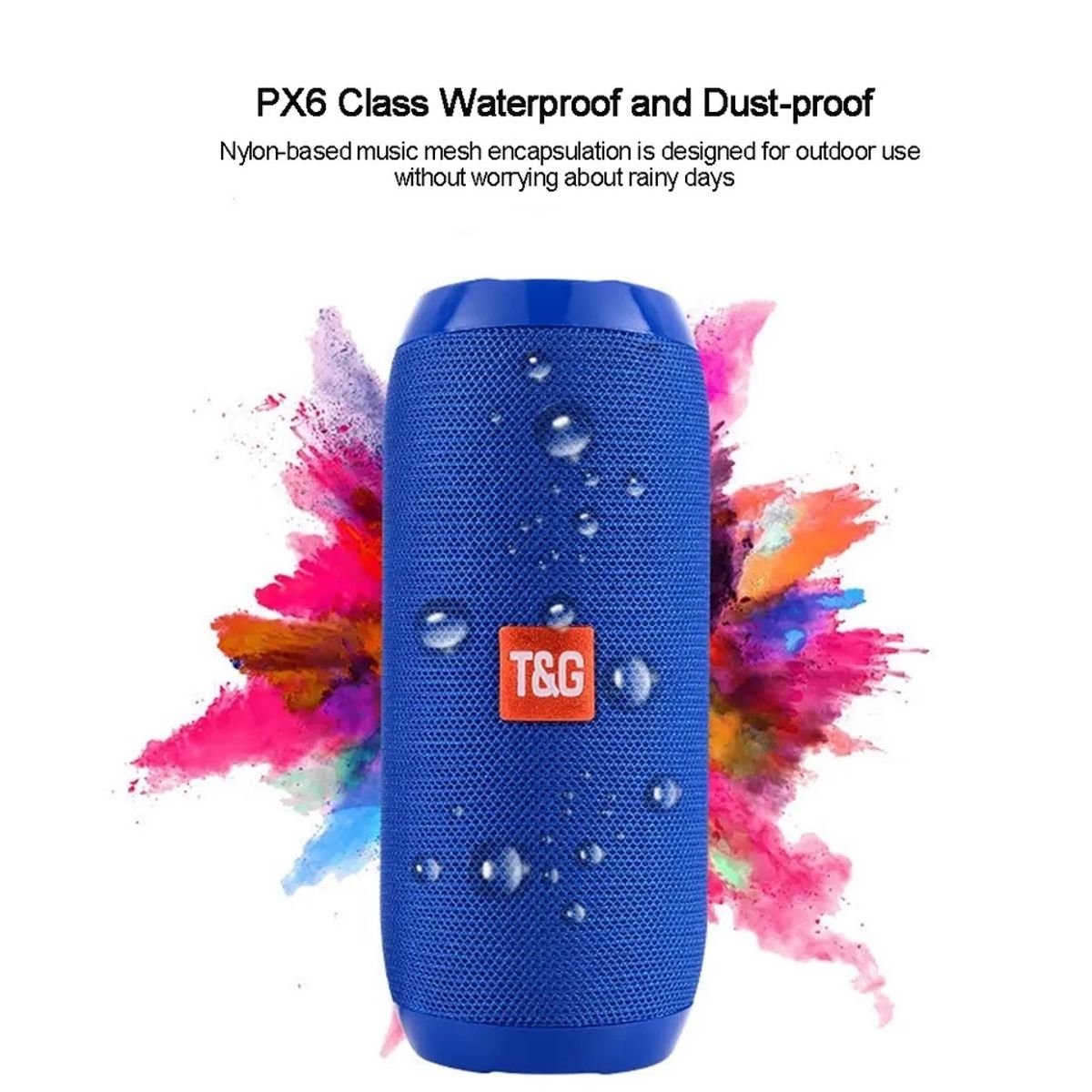 GENERICO - Parlante Portátil Bluetooth Altavoces inalámbricos Waterproof Luz LED