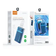 GENERICO - Cargador Vidvie Power Bank Ultra Rápida Trasparente 2 En 1.