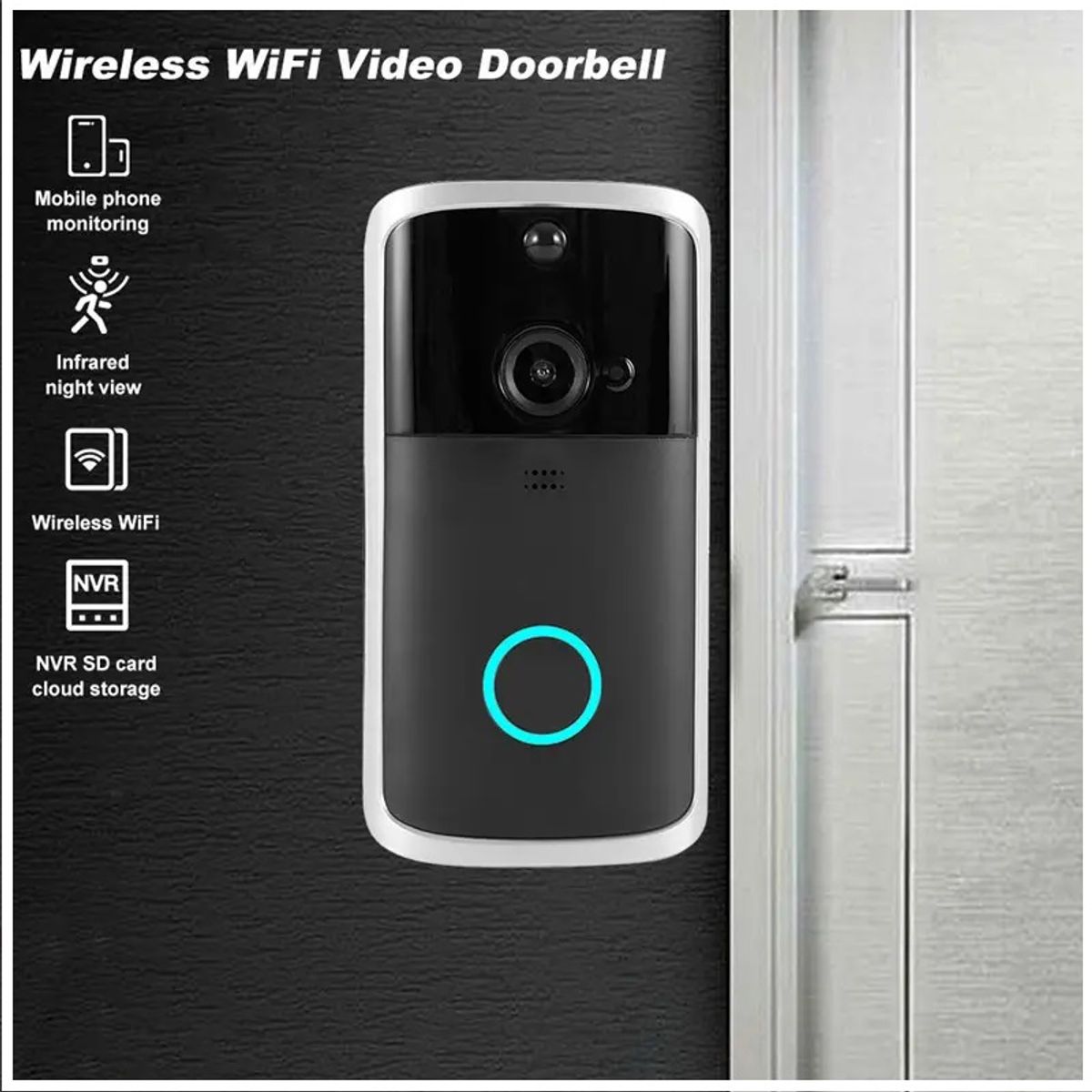 GENERICO - Cámara inteligente Portero Wifi DoorBell con Timbre para Smartphone