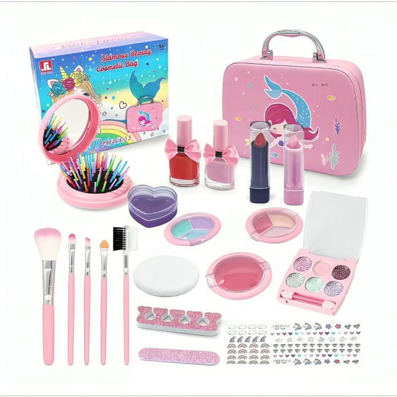 GENERICO - Kit De Maquillaje Para Niñas Juguete Cosméticos No Tóxicos