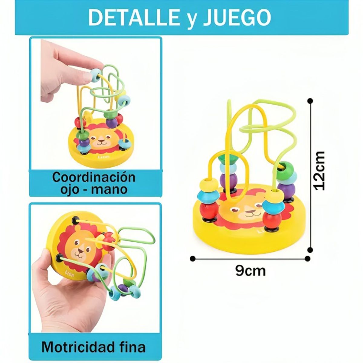 GENERICO - Pack 10 Juguetes Didácticos De Madera Para Niños Montessori