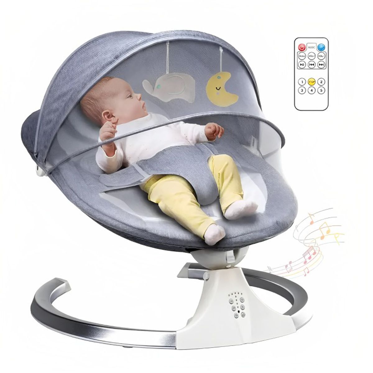 GENERICO - Silla Mecedora Electrica Inteligente Bebés Multifuncion