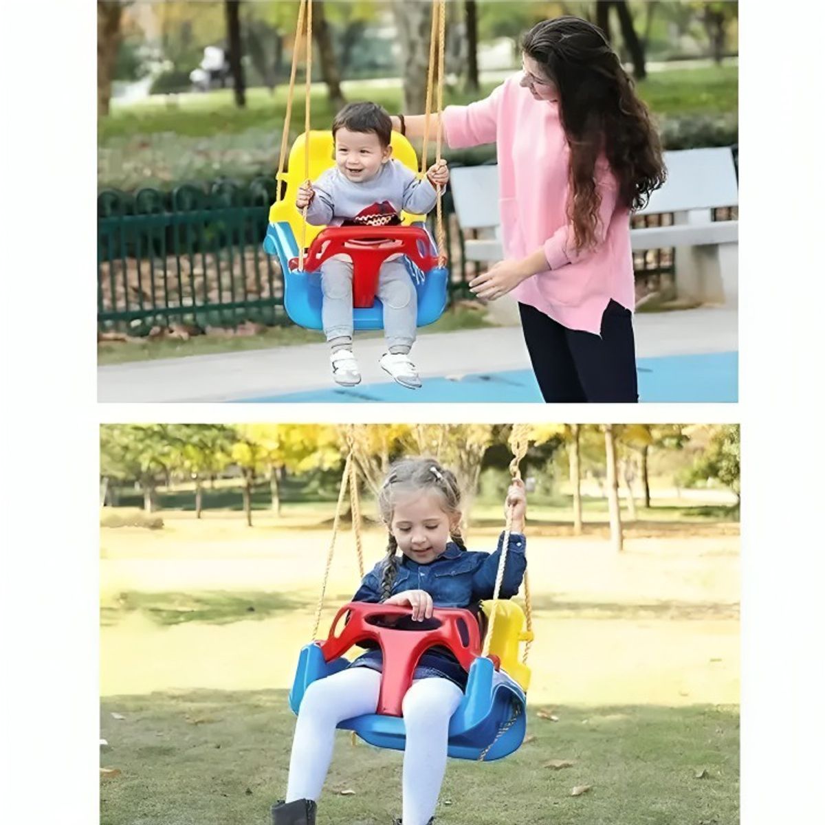 GENERICO - Columpio Silla 3 En 1 Ajustable Portátil Niños Asiento Bebé