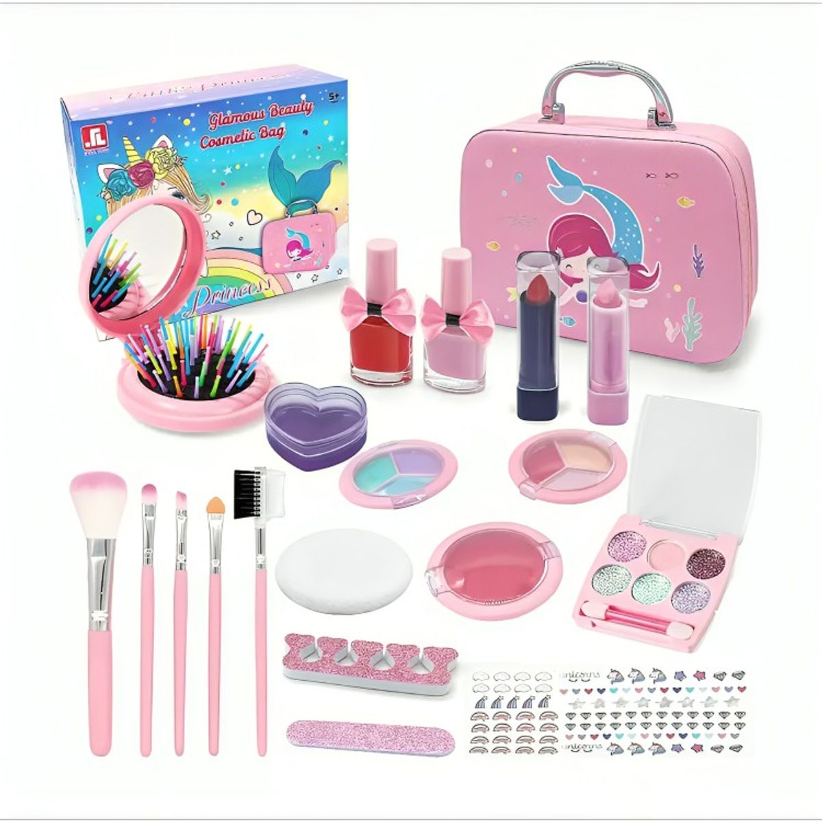 GENERICO - Kit De Maquillaje Para Niñas Juguete Cosméticos No Tóxicos