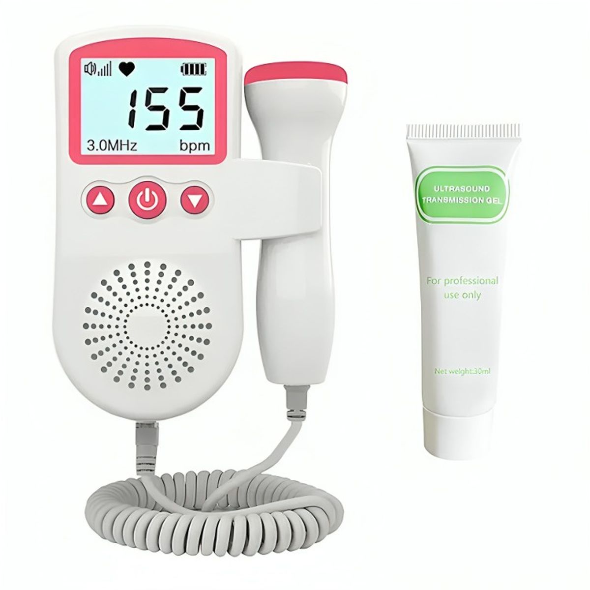 GENERICO - Monitor Frecuencia Cardiaca Latidos Fetales Bebé Más Gel
