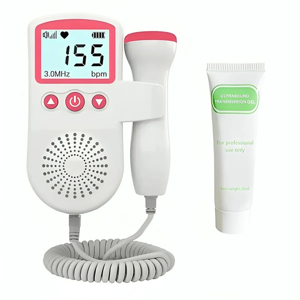 GENERICO - Monitor Frecuencia Cardiaca Latidos Fetales Bebé Más Gel