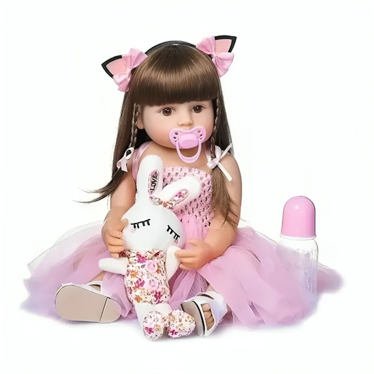 GENERICO - Muñeca Reborn Bebé Realista De Silicona Lavable 55cm