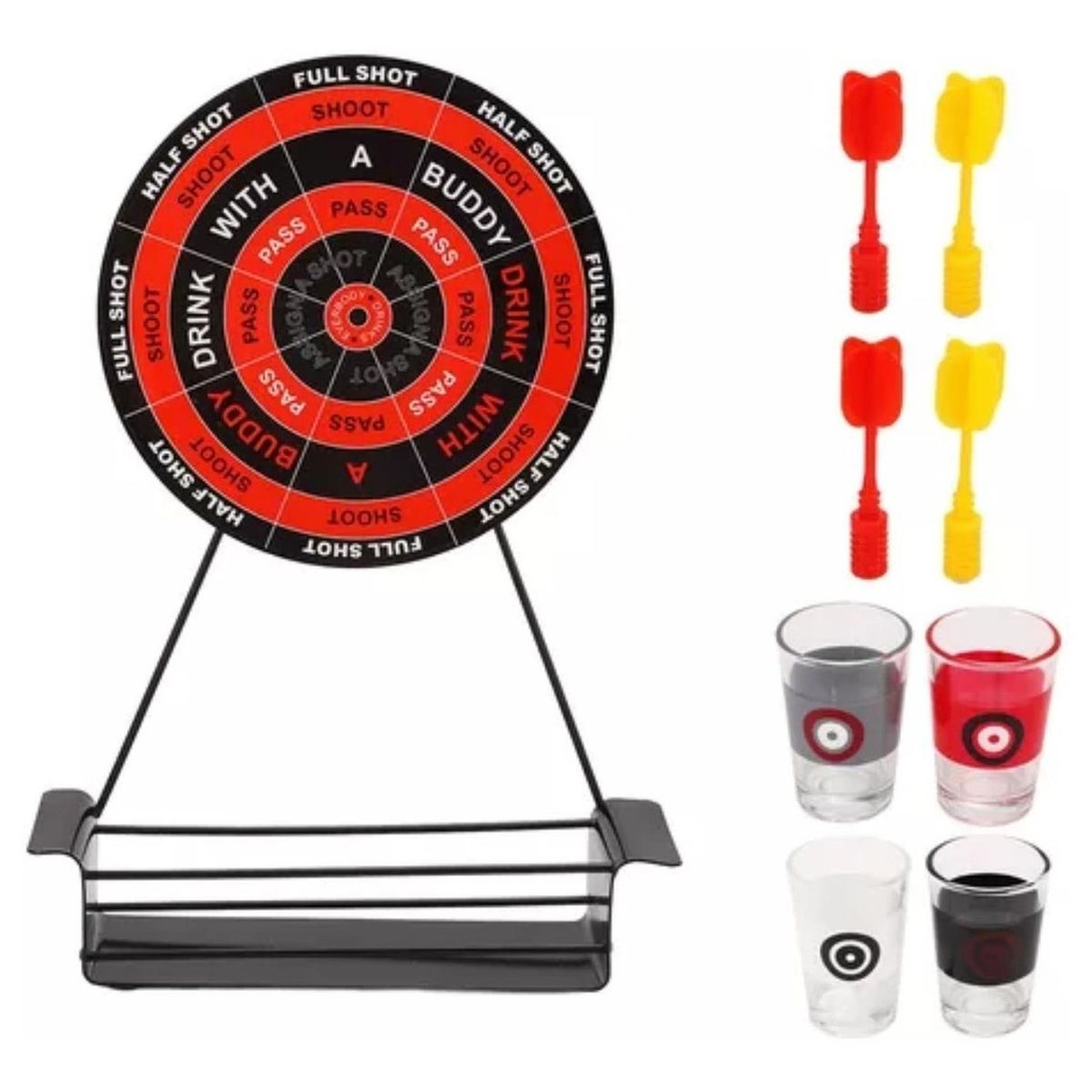 GENERICO - Juego De Dardos Tiro Al Blanco Con Vasos Shots Juego.-
